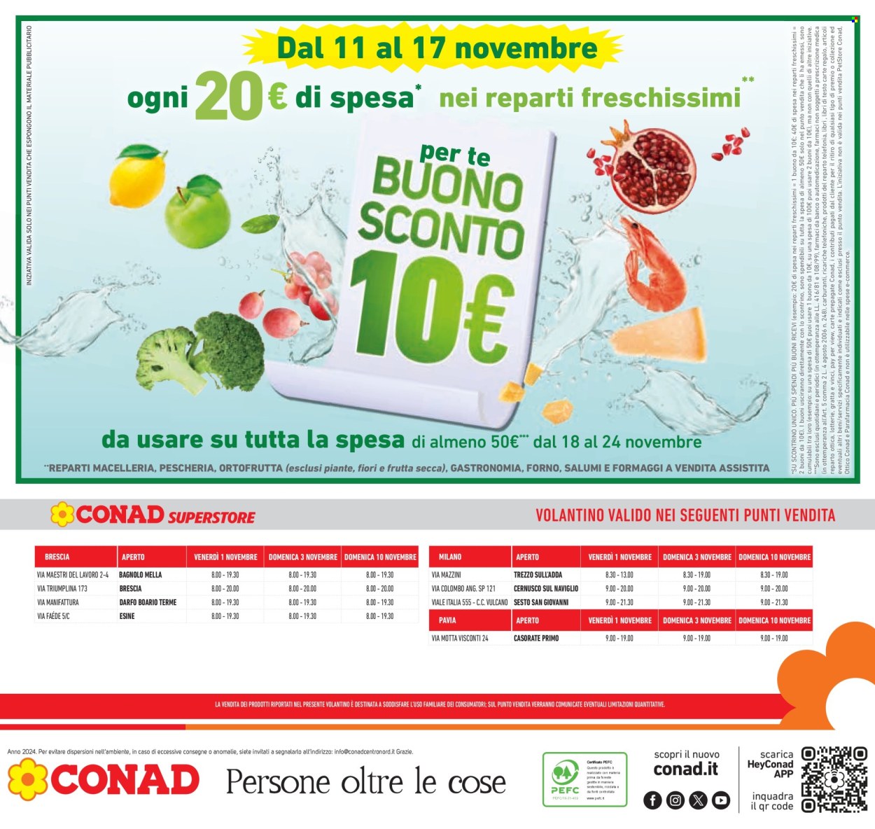 Volantino Conad Superstore - 31/10/2024 - 12/11/2024. Pagina 1