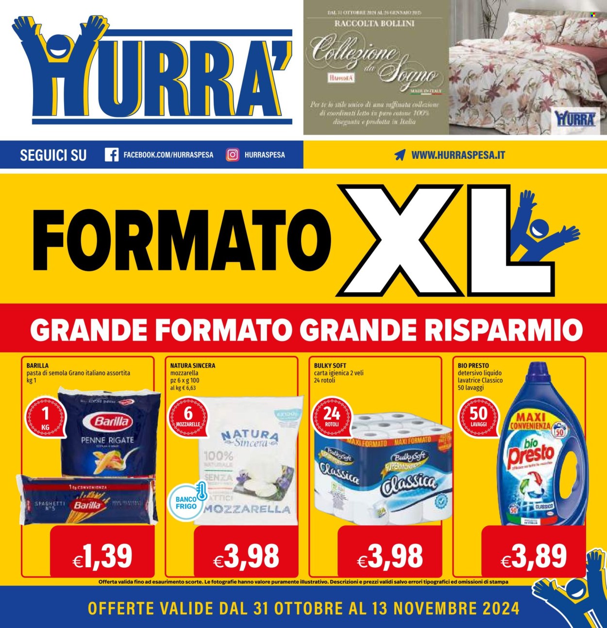 Volantino Hurrà Discount - 31/10/2024 - 13/11/2024. Pagina 1