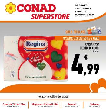 Volantino Conad Superstore - 31/10/2024 - 9/11/2024.