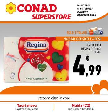 Volantino Conad Superstore - 31/10/2024 - 9/11/2024.