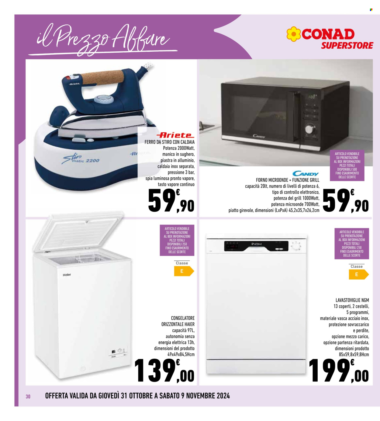 Volantino Conad Superstore - 31/10/2024 - 9/11/2024. Pagina 30