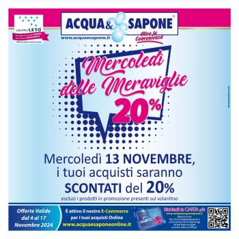 Volantino Acqua & Sapone - 4/11/2024 - 17/11/2024.