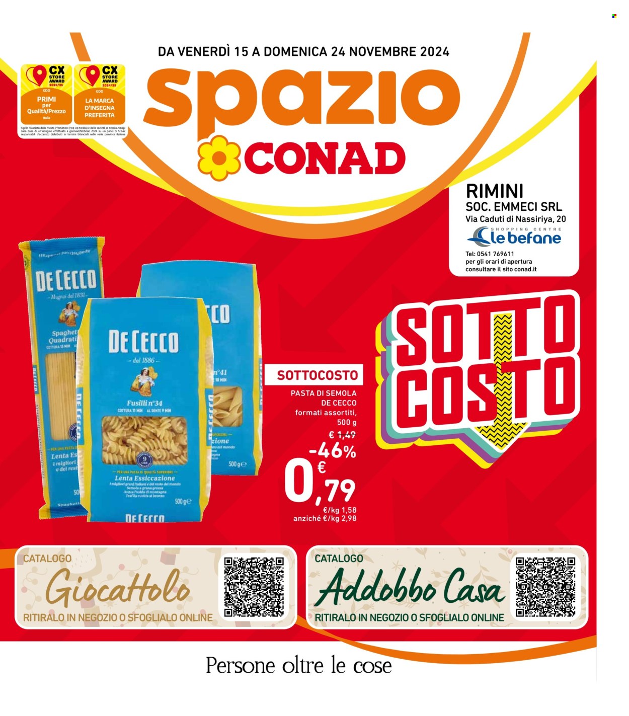 Volantino Spazio Conad - 15/11/2024 - 24/11/2024. Pagina 1