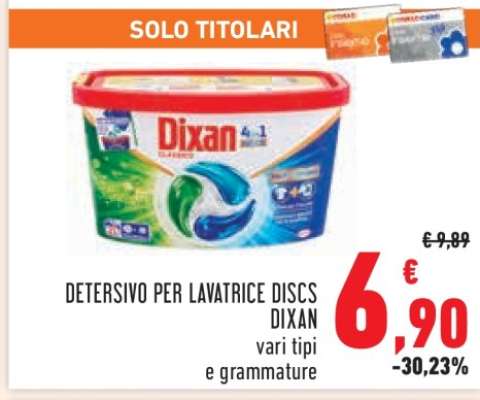 Detersivo per lavatrice Discs Dixan