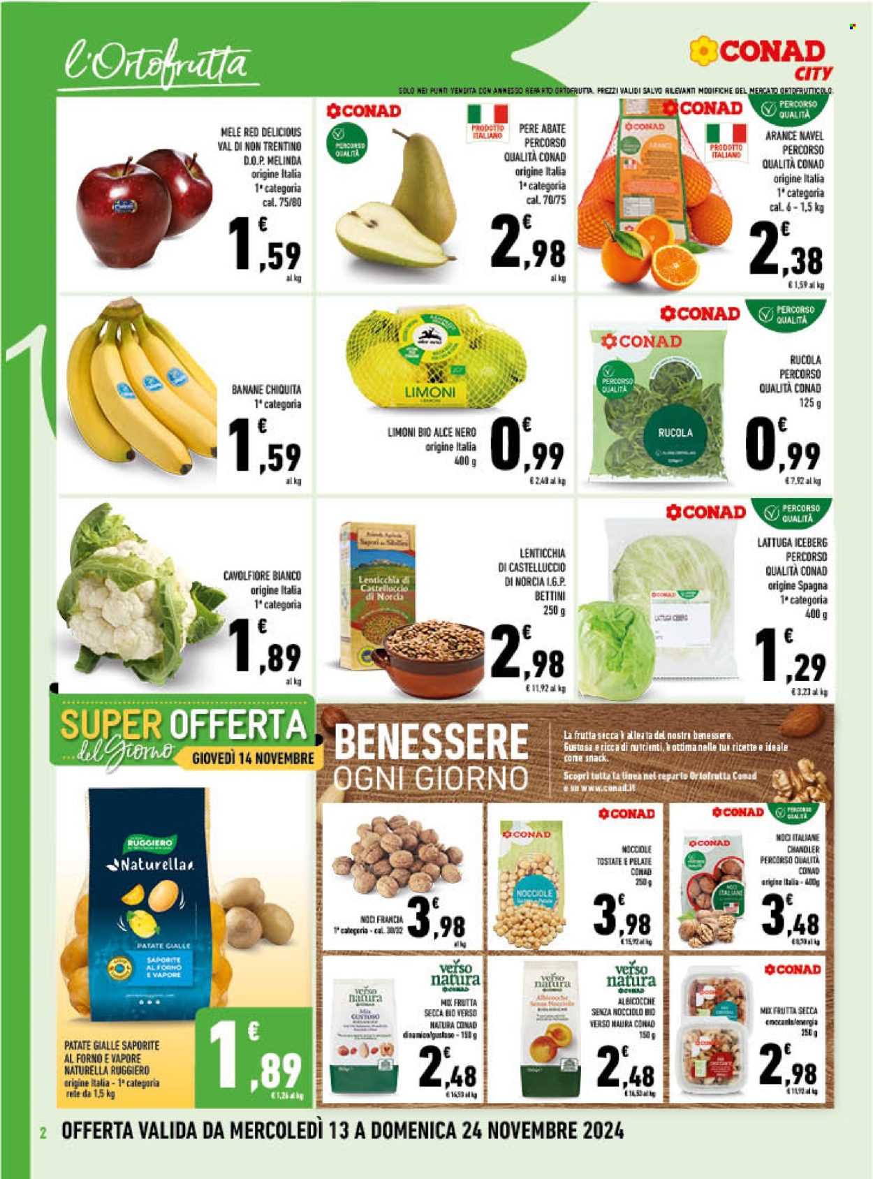 Volantino Conad City - 13/11/2024 - 24/11/2024. Pagina 1