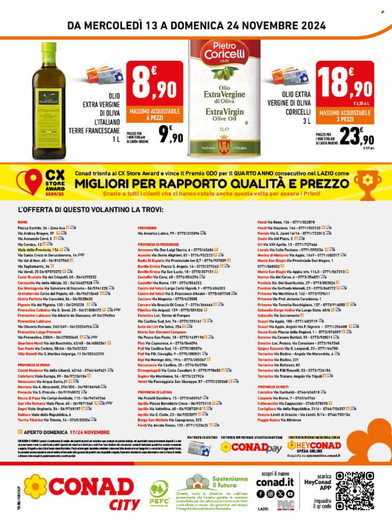 Volantino Conad City - 13/11/2024 - 24/11/2024. Pagina 1