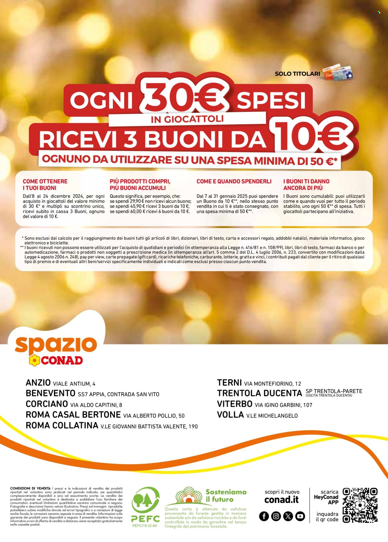 Volantino Spazio Conad - 13/11/2024 - 24/12/2024. Pagina 1