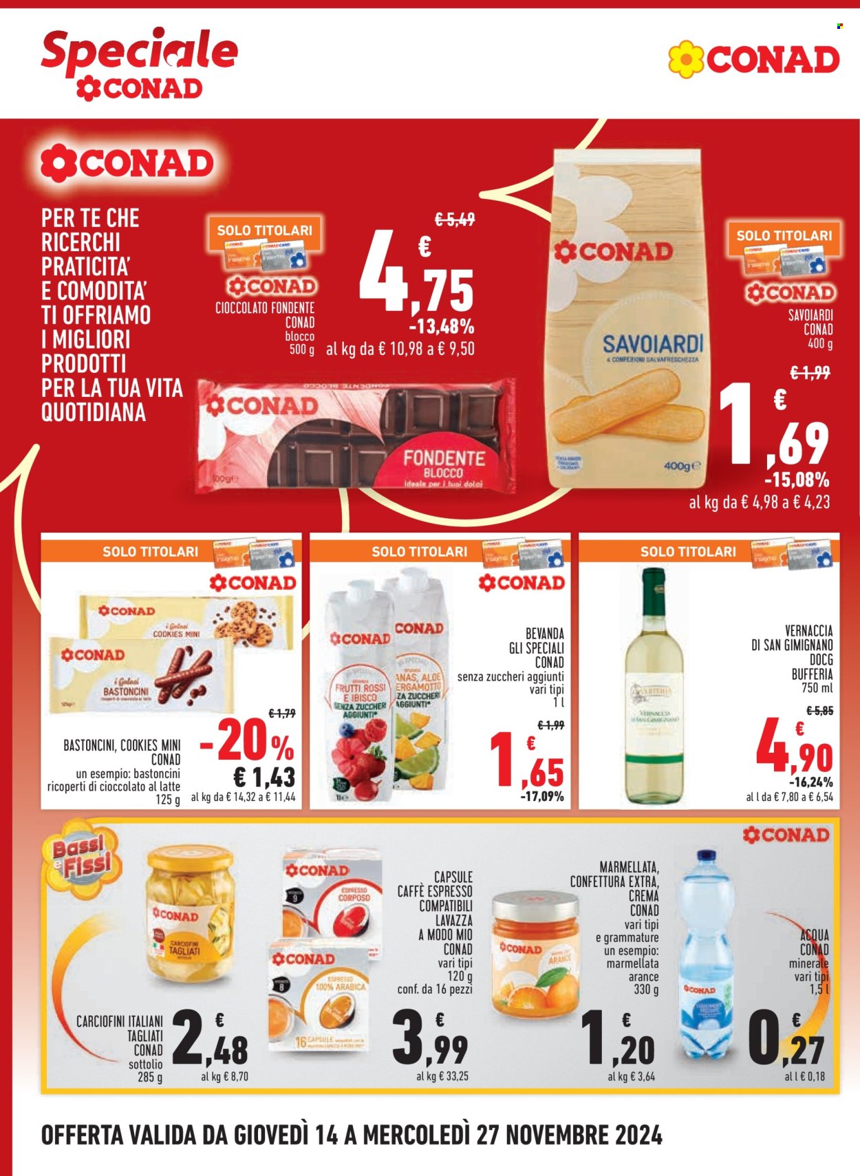 Volantino Conad - 14/11/2024 - 27/11/2024. Pagina 1