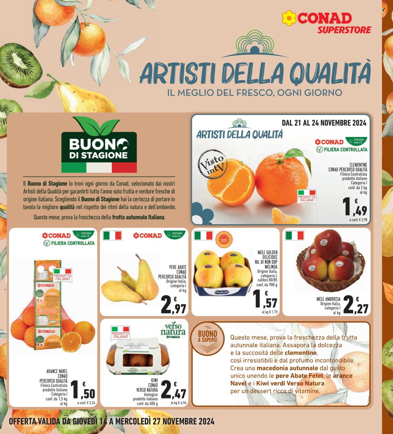 Volantino Conad - 14/11/2024 - 27/11/2024. Pagina 1