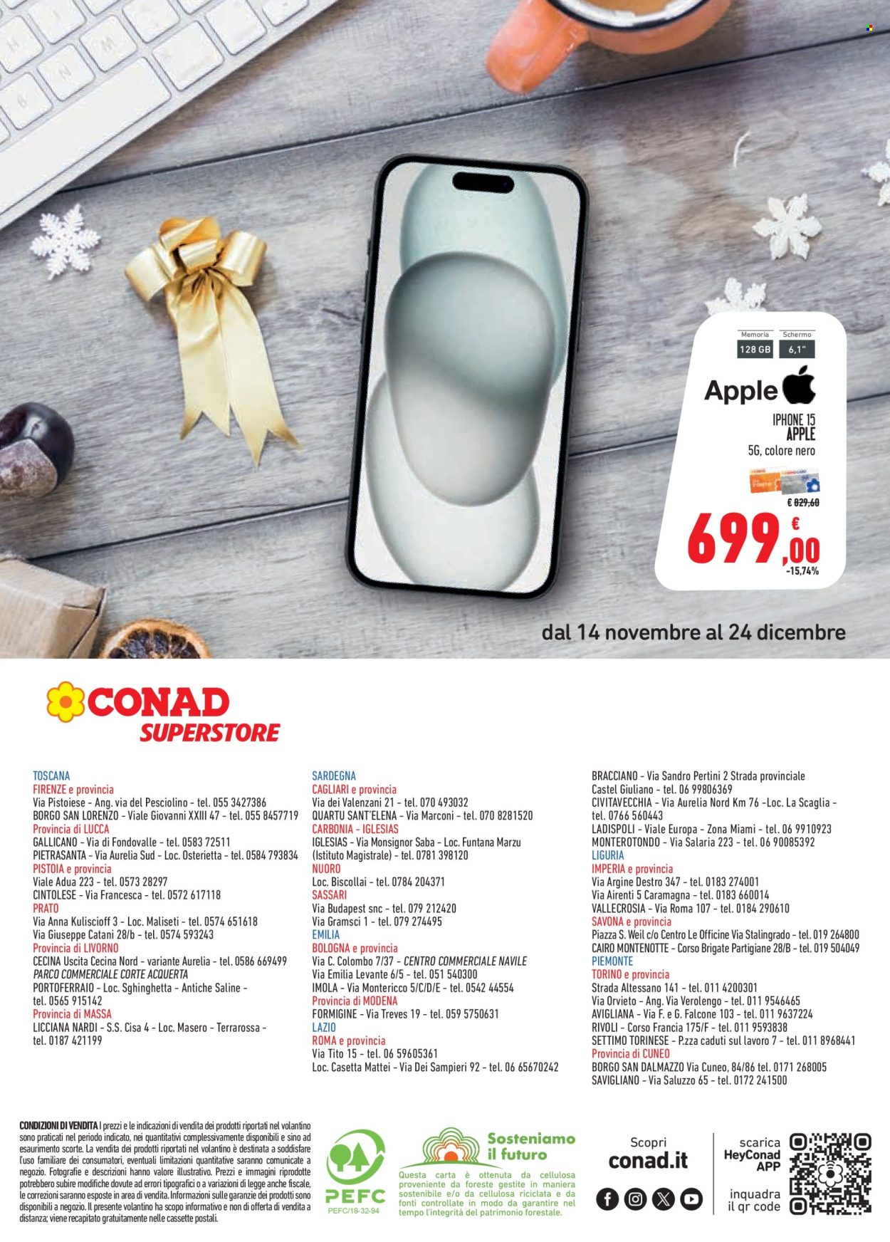 Volantino Conad - 14/11/2024 - 24/12/2024. Pagina 1