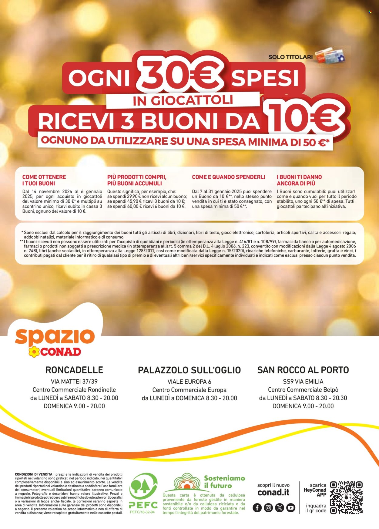 Volantino Spazio Conad - 14/11/2024 - 24/12/2024. Pagina 1