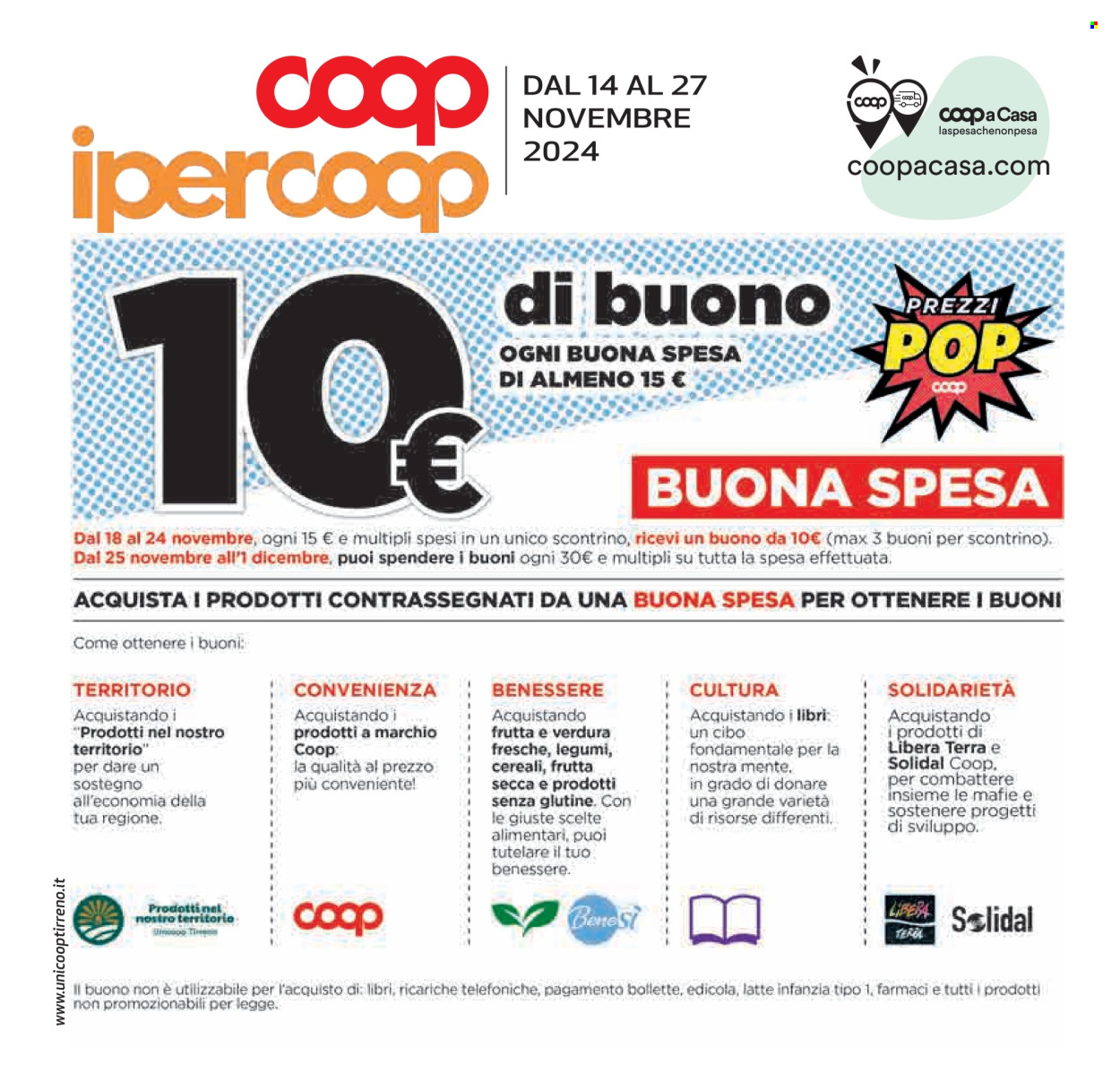 Volantino Coop - 14/11/2024 - 27/11/2024. Pagina 1