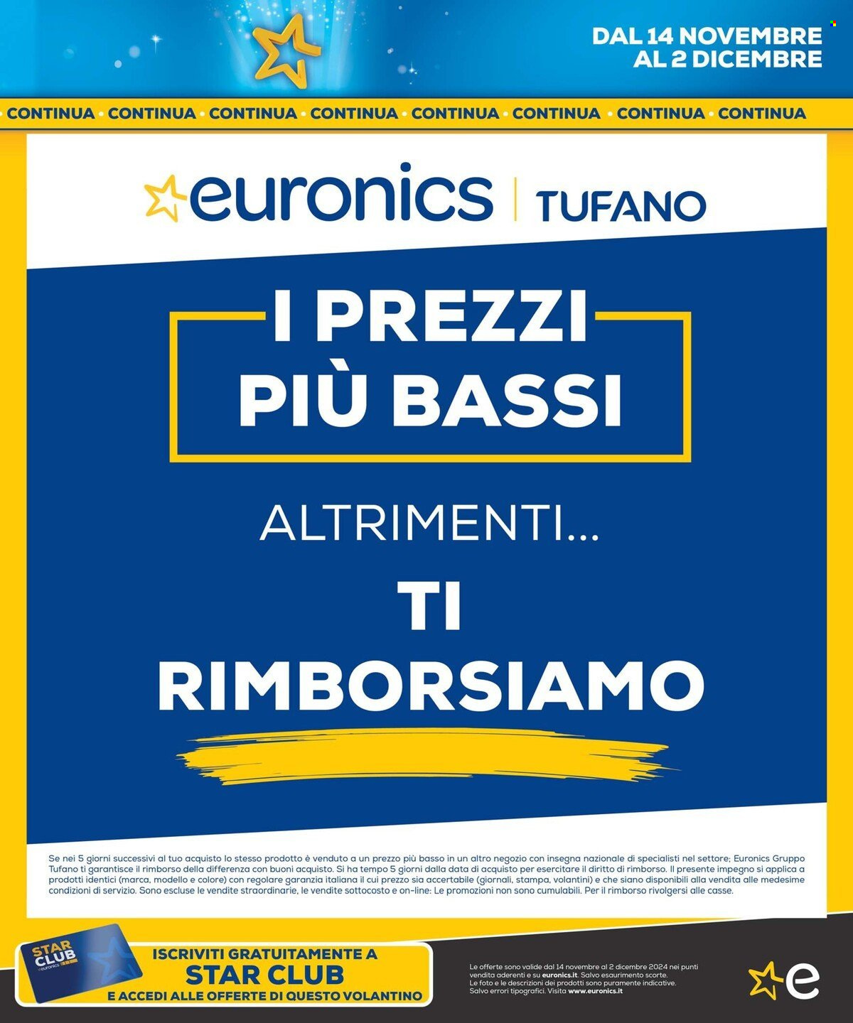 Volantino Euronics - 14/11/2024 - 2/12/2024. Pagina 1