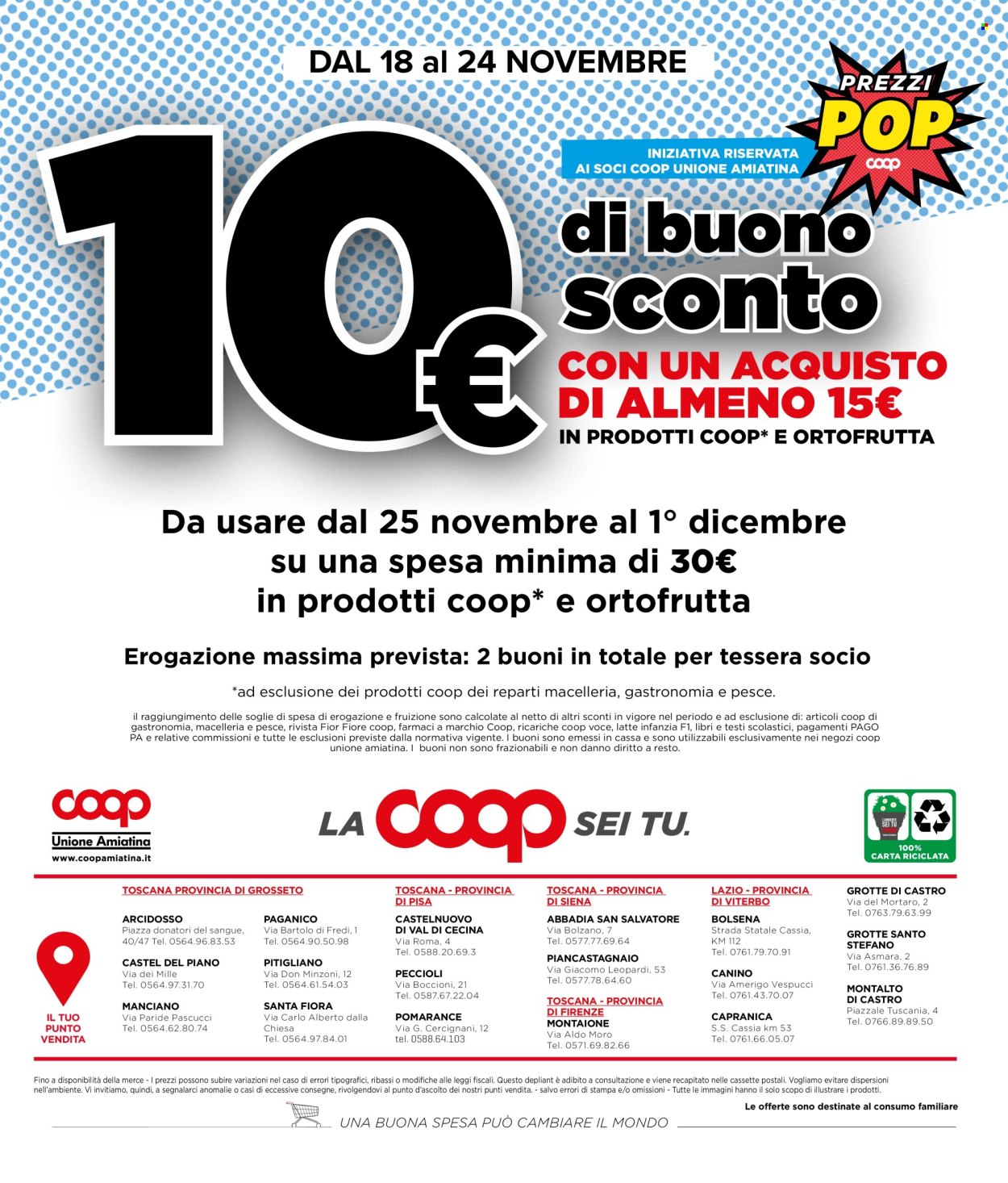 Volantino Coop - 14/11/2024 - 27/11/2024. Pagina 1