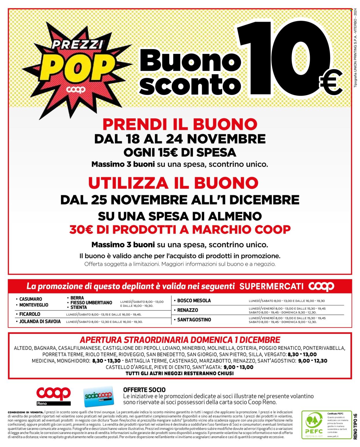 Volantino Coop - 21/11/2024 - 1/12/2024. Pagina 1