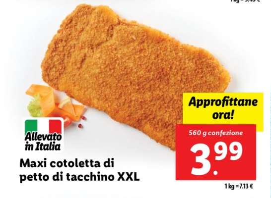 Maxi cotoletta di petto di tacchino XXL