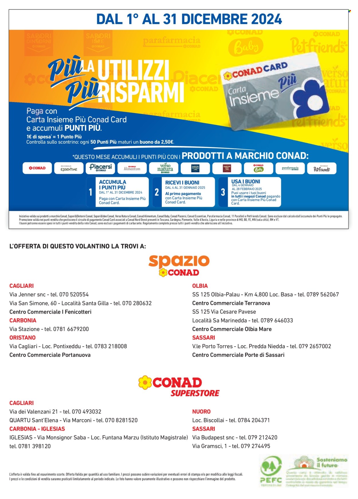 Volantino Conad - 28/11/2024 - 31/12/2024. Pagina 1