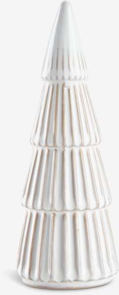 Decorazione albero MYSING Ø7xH19 gres porc. bianco/marrone