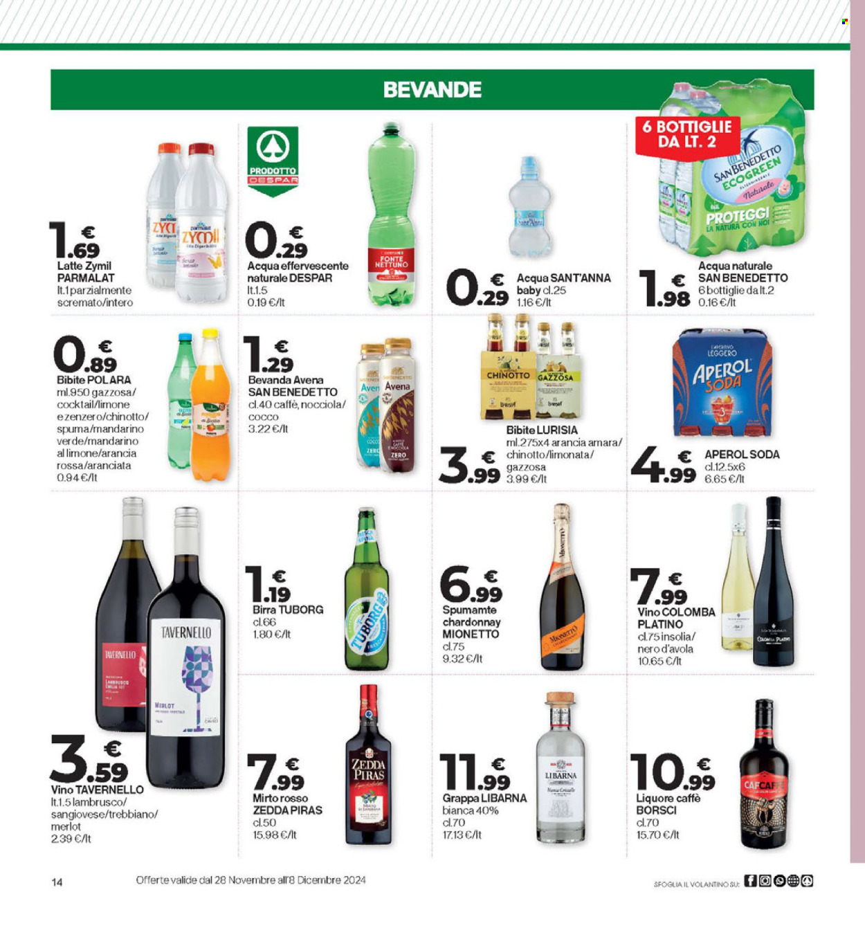 Volantino Eurospar - 28/11/2024 - 8/12/2024. Pagina 1