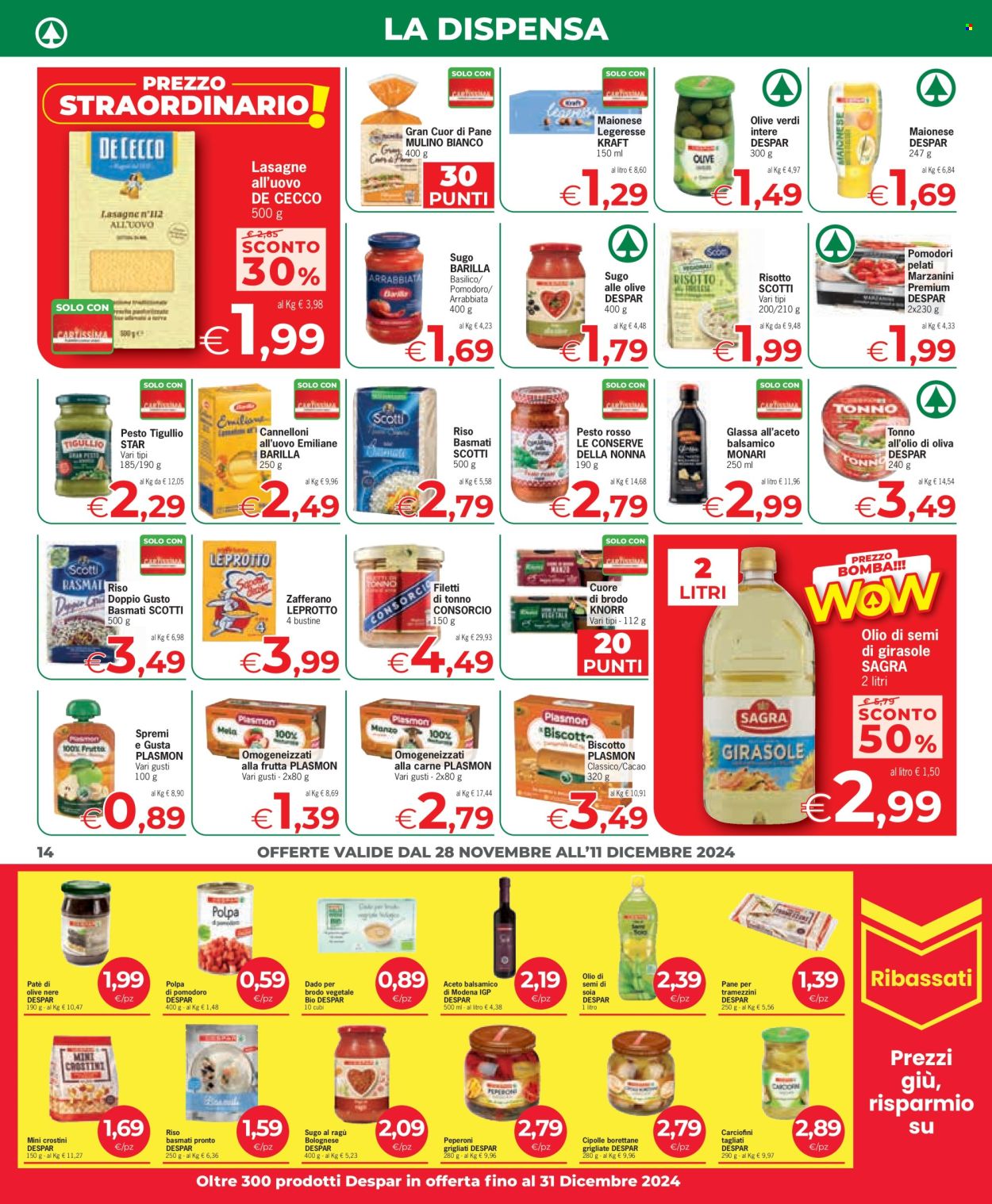 Volantino Eurospar - 28/11/2024 - 11/12/2024. Pagina 1