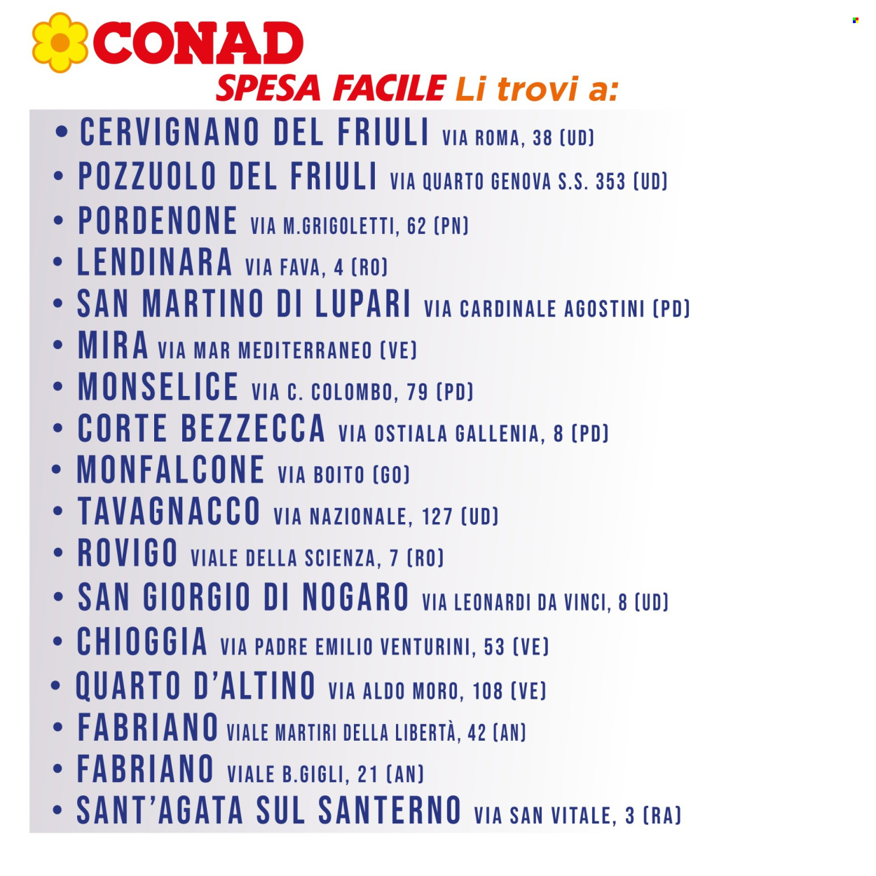 Volantino Spesa Facile Conad - 1/12/2024 - 31/12/2024. Pagina 1