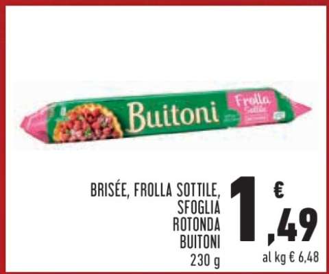 Buitoni Brisée, Frolla Sottile, Sfoglia Rotonda