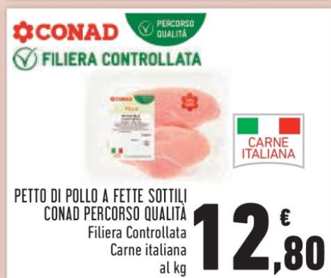 Petto di pollo a fette sottili