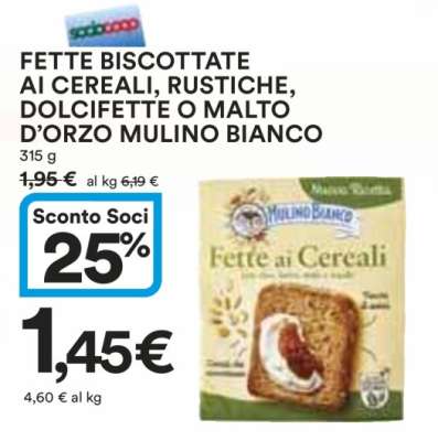 Fette Biscottate ai Cereali Mulino Bianco