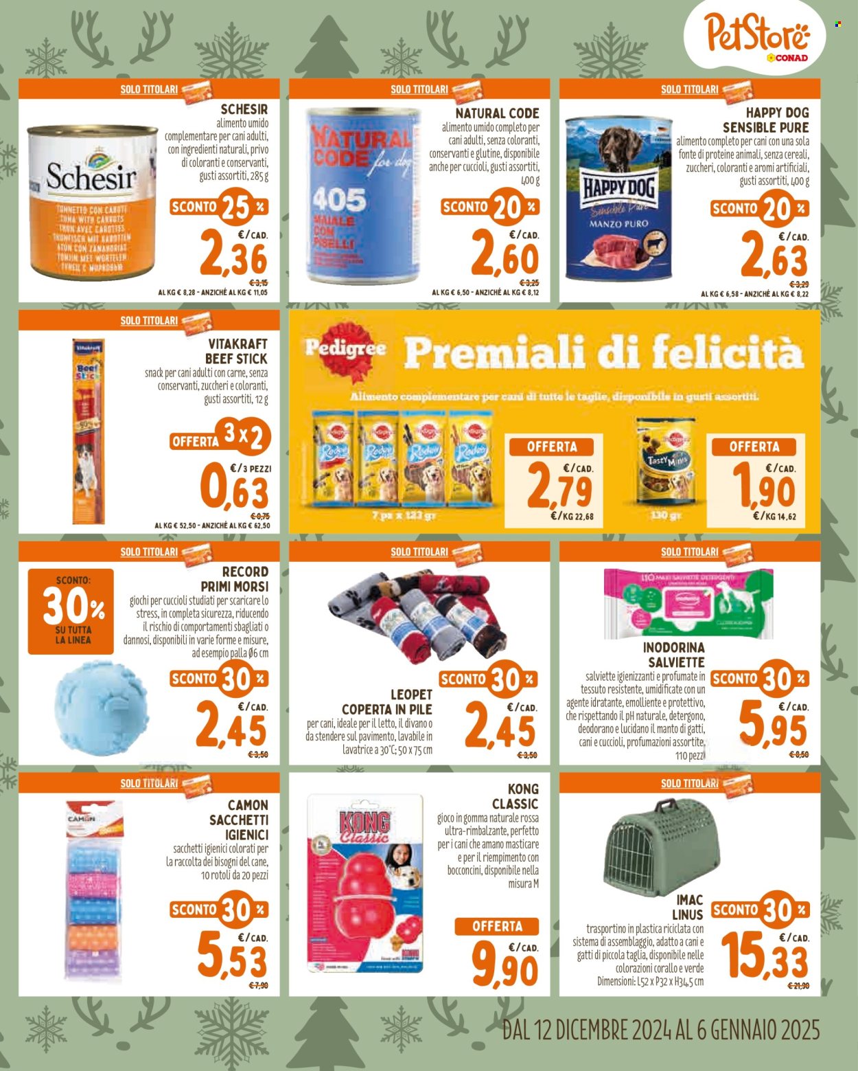 Volantino Pet Store Conad - 12/12/2024 - 6/1/2025. Pagina 1