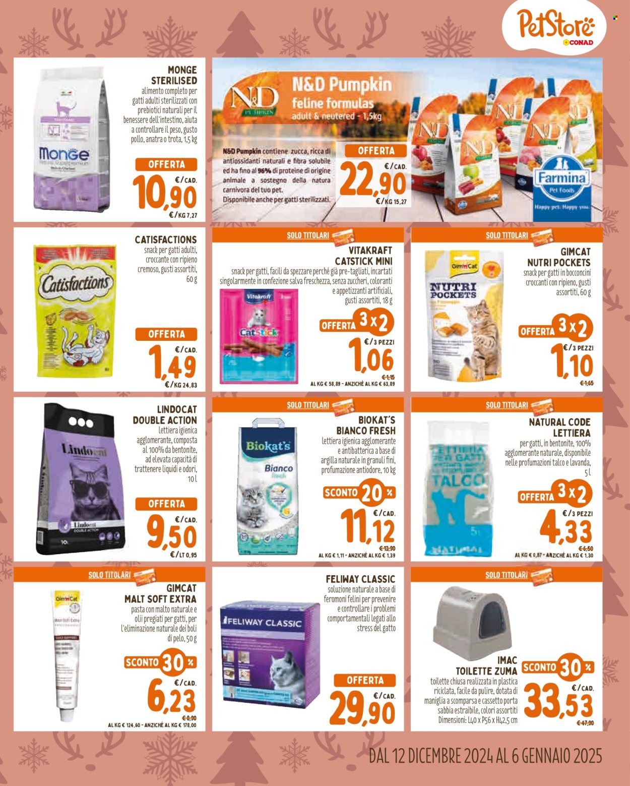 Volantino Pet Store Conad - 12/12/2024 - 6/1/2025. Pagina 1