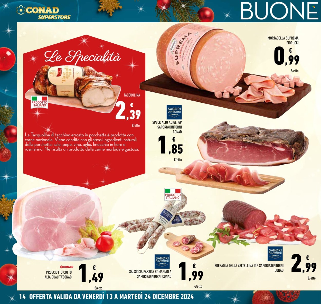 Volantino Conad Superstore - 13/12/2024 - 24/12/2024. Pagina 1