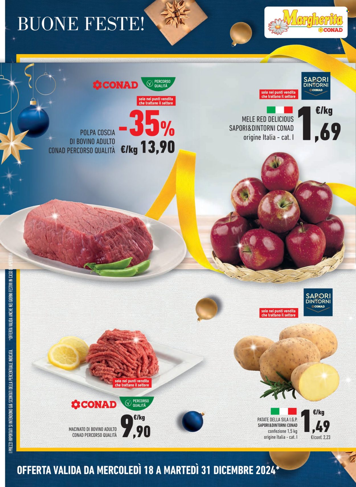 Volantino Margherita Conad - 18/12/2024 - 31/12/2024. Pagina 1