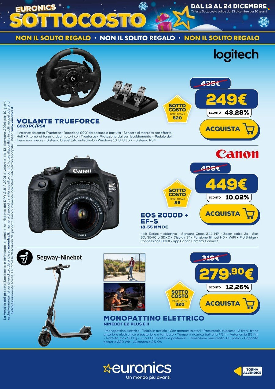 Volantino Euronics - 13/12/2024 - 22/12/2024. Pagina 1