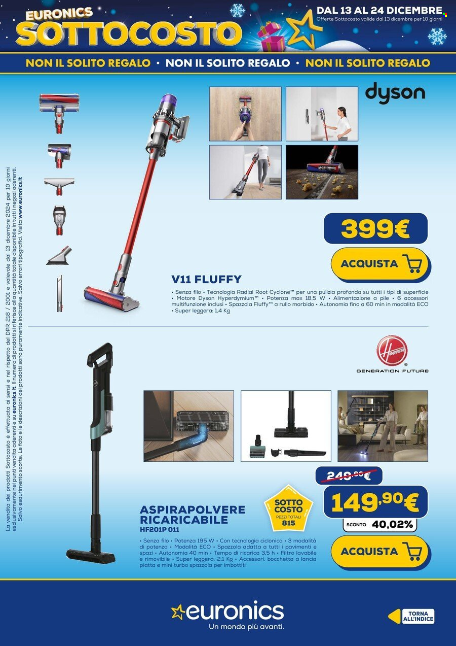 Volantino Euronics - 13/12/2024 - 22/12/2024. Pagina 1