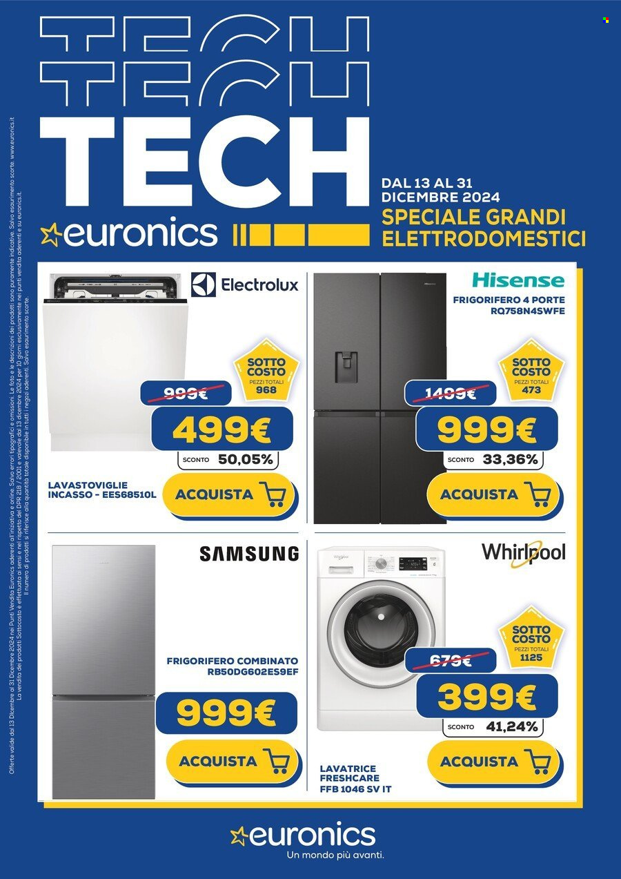 Volantino Euronics - 13/12/2024 - 22/12/2024. Pagina 1