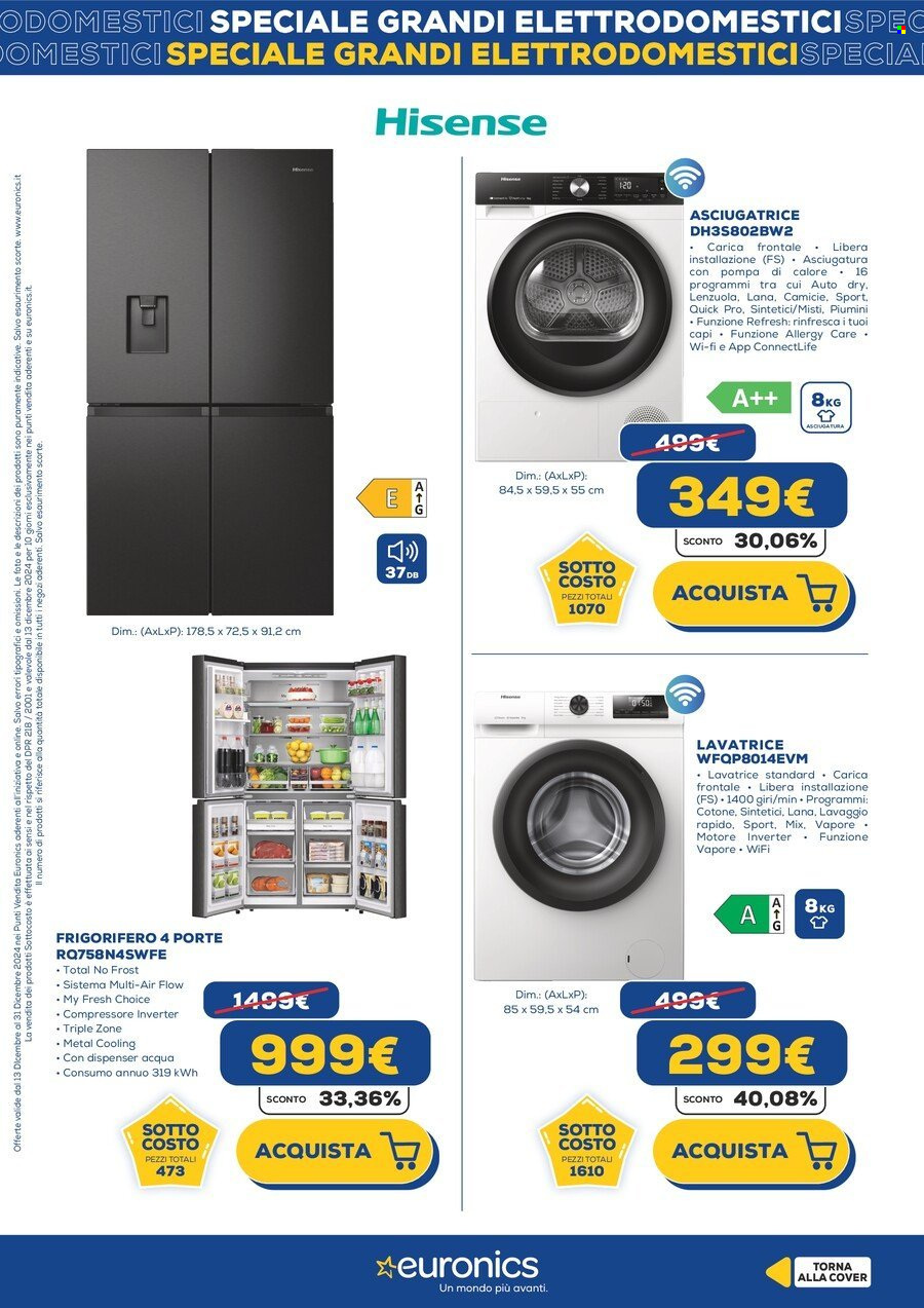 Volantino Euronics - 13/12/2024 - 22/12/2024. Pagina 1