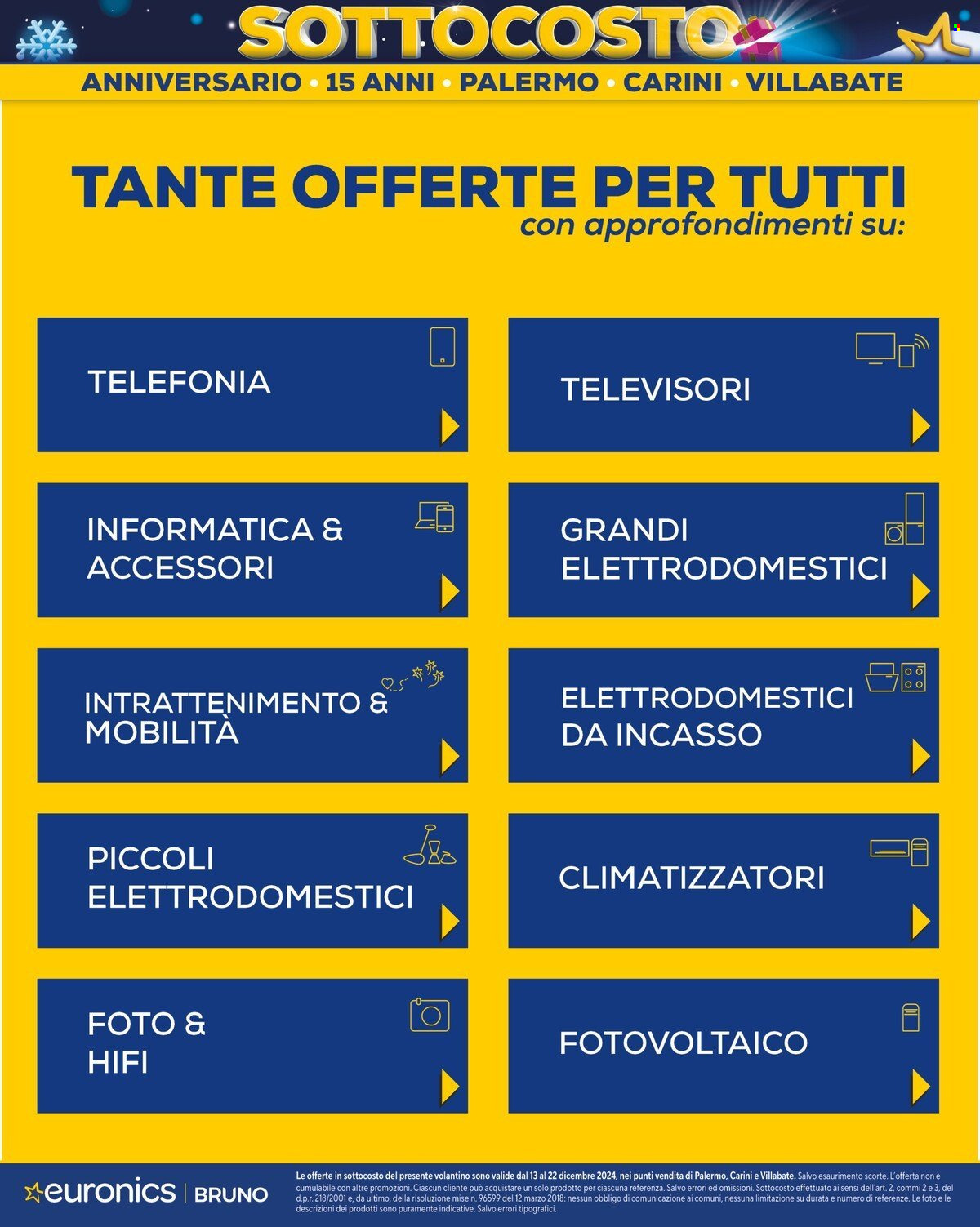 Volantino Euronics - 13/12/2024 - 24/12/2024. Pagina 1