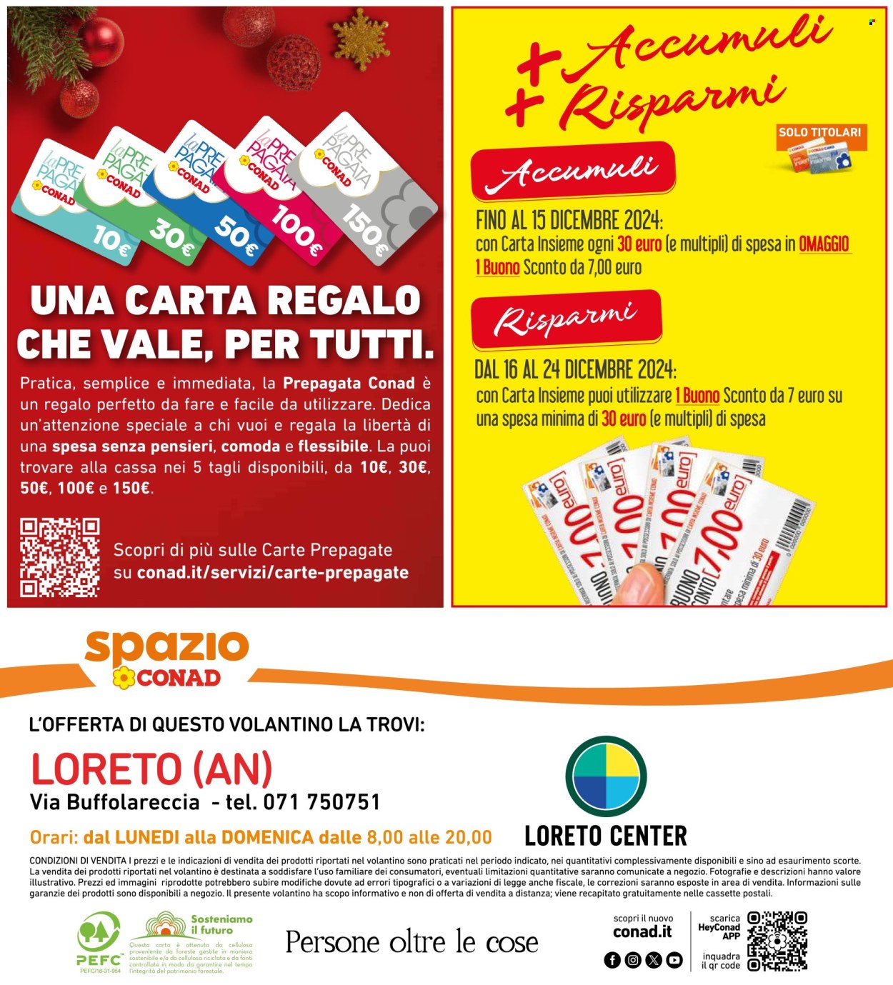 Volantino Spazio Conad - 13/12/2024 - 24/12/2024. Pagina 1