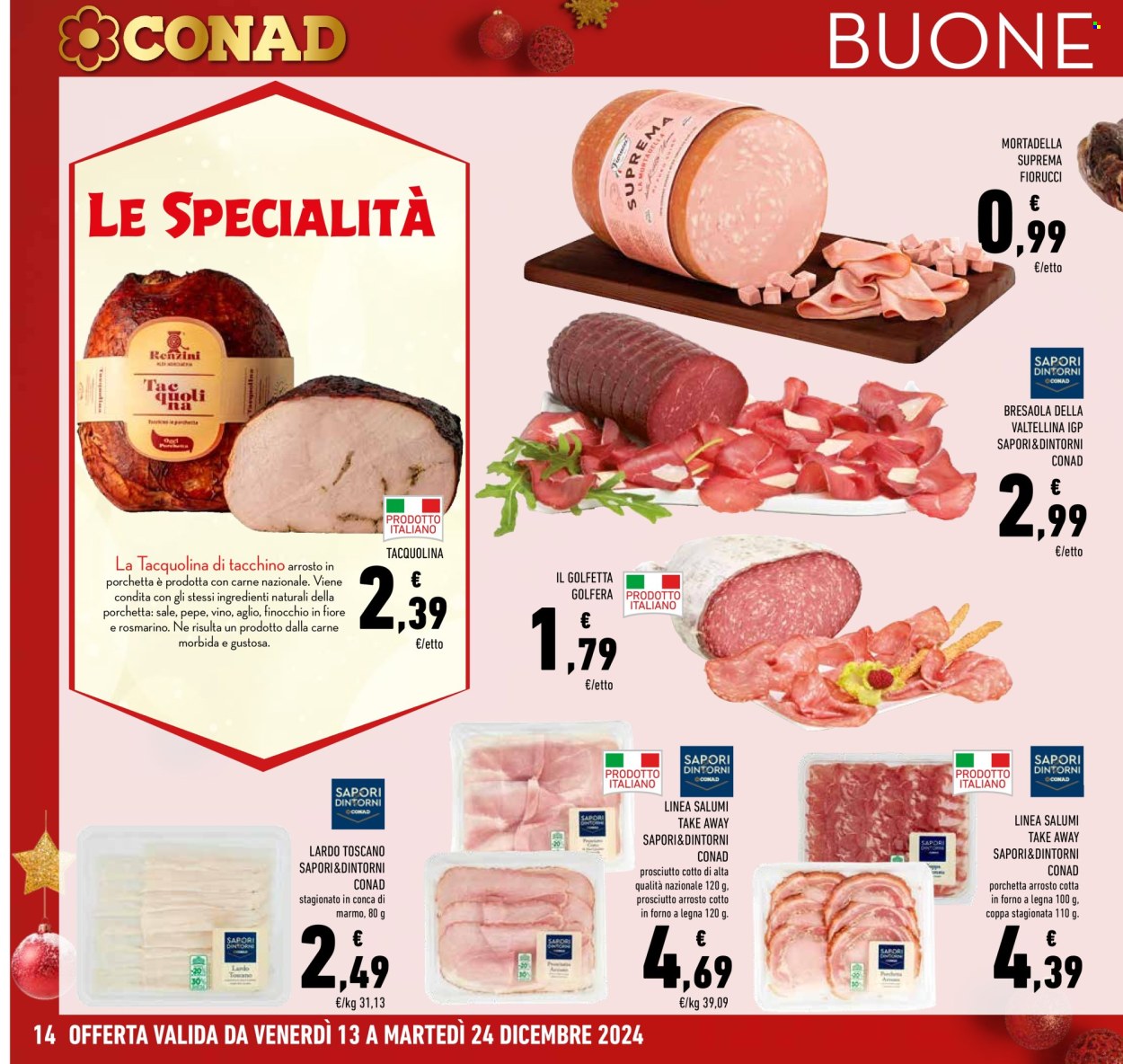 Volantino Conad - 13/12/2024 - 24/12/2024. Pagina 1