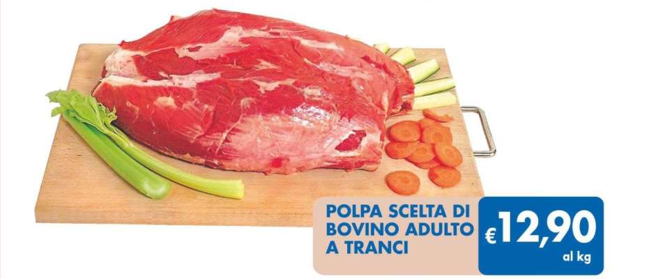 POLPA SCELTA DI BOVINO ADULTO A TRANCI 1000 g