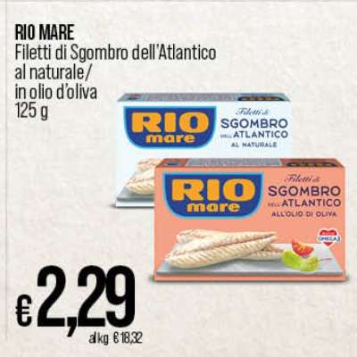 RIO MARE Filetti di Sgombro dell'Atlantico