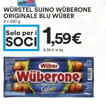 Würstel Suino Wüberone Originale Blu Wüber