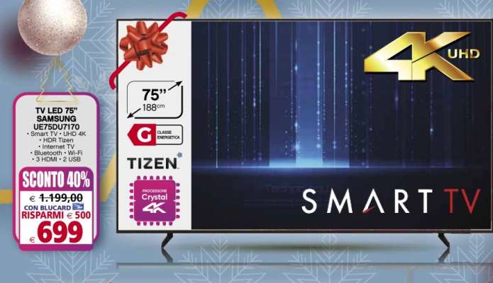 TV LED 75" SAMSUNG UE75TU7170