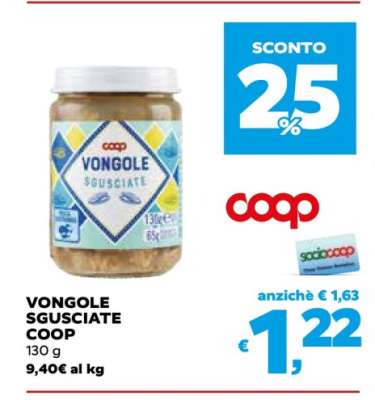 Vongole Sgusciate Coop