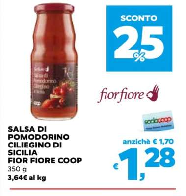 Salsa di Pomodorino Ciliegino di Sicilia Fior Fiore Coop