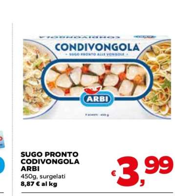 Sugo Pronto Codivongola Arbi