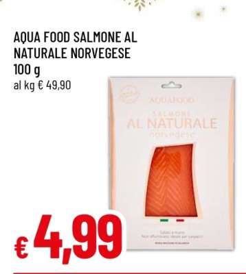 Aqua Food Salmone al Naturale Norvegese