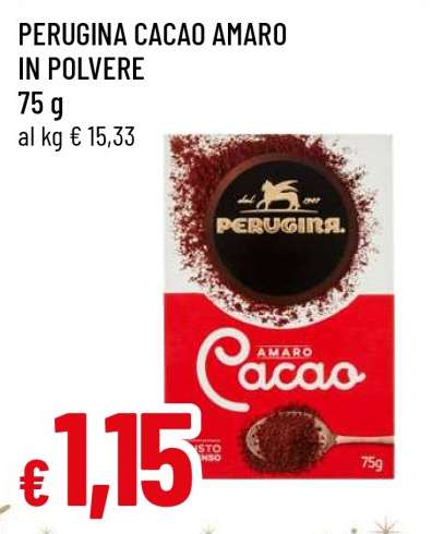 PERUGINA CACAO AMARO IN POLVERE