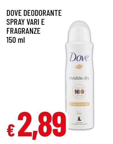 Dove Deodorante Spray Vari e Fragranze