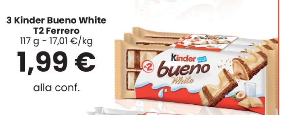 3 Kinder Bueno White T2 Ferrero